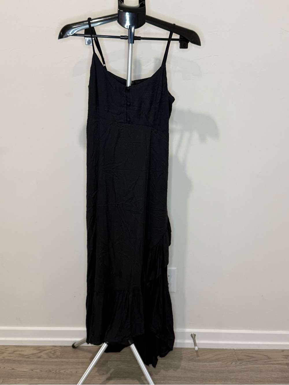 Volcom Black Spaghetti Strap Maxi Dress